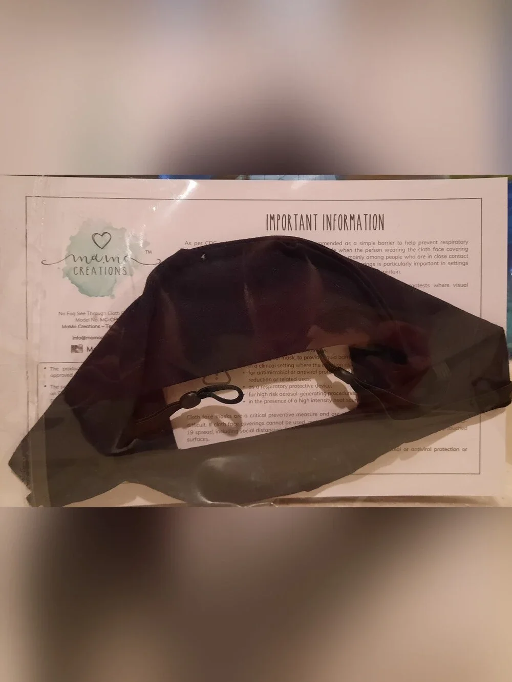 Brand New No Fog See Through Clear Reusable Face Mask